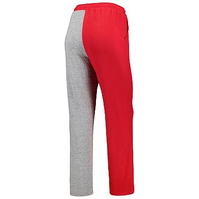 Women's ZooZatz Scarlet/Gray Ohio State Buckeyes Colorblock Cozy Tri-Blend Lounge Pants