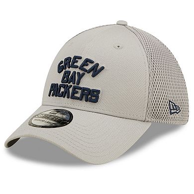 Men's New Era Gray Green Bay Packers Team Neo 39THIRTY Flex Hat