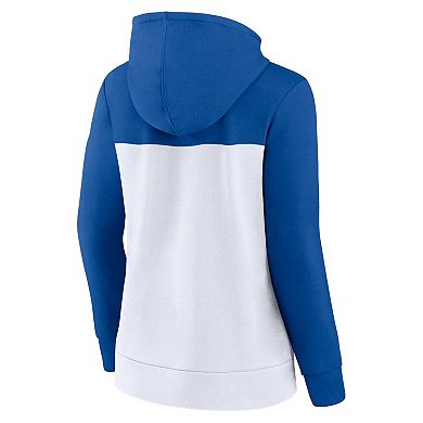 Women's Fanatics Branded Royal/White Indianapolis Colts Take The Field Color Block Full-Zip Hoodie