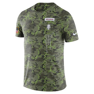 Men's Nike Camo Arkansas Razorbacks Military T-Shirt