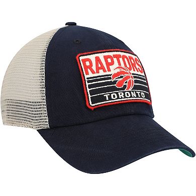 Men's '47 Black/Natural Toronto Raptors Four Stroke Clean Up Snapback Hat