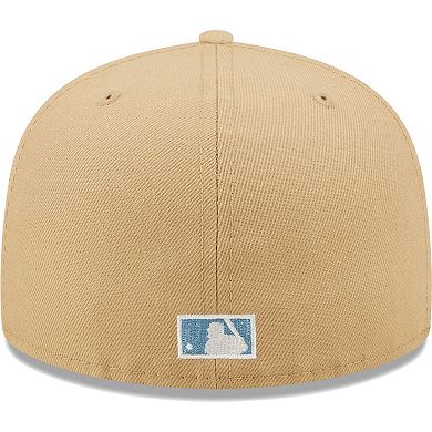 Men's New Era Tan Boston Red Sox 1999 MLB All-Star Game Sky Blue Undervisor 59FIFTY Fitted Hat