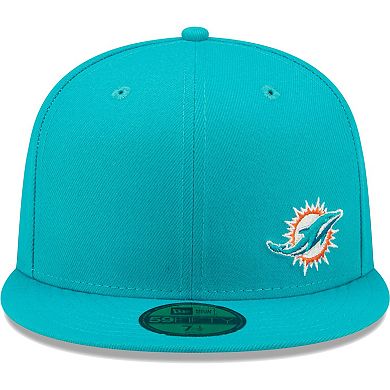 Men's New Era Aqua Miami Dolphins  Flawless 59FIFTY Fitted Hat
