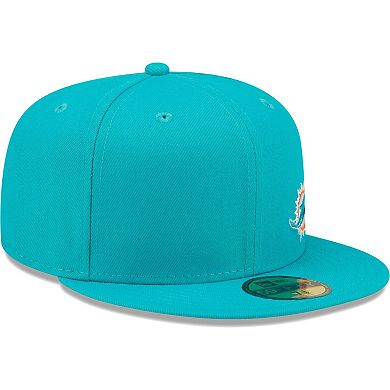 Men's New Era Aqua Miami Dolphins  Flawless 59FIFTY Fitted Hat