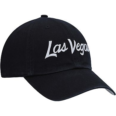 Men's '47 Black Las Vegas Raiders Crosstown Clean Up Adjustable Hat