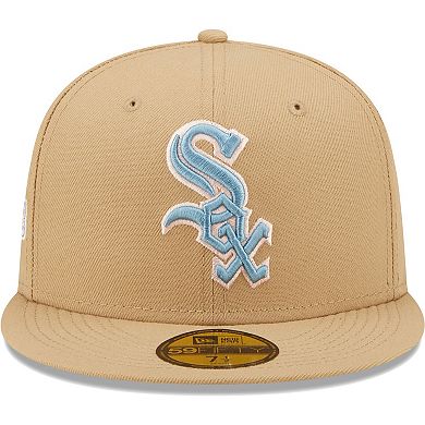 Men's New Era Tan Chicago White Sox 2005 World Series Sky Blue Undervisor 59FIFTY Fitted Hat