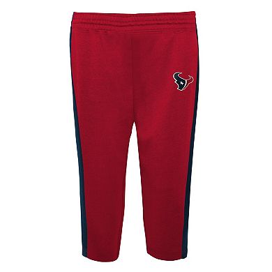 Infant Navy/Red Houston Texans Little Kicker Long Sleeve Bodysuit & Pants Set
