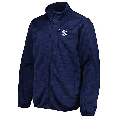 Men's G-III Sports by Carl Banks Deep Sea Blue Seattle Kraken Closer Transitional Full-Zip Jacket