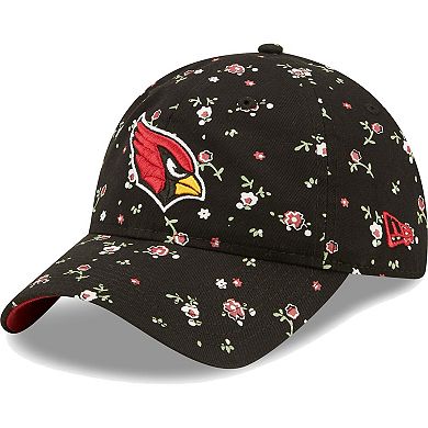 Women's New Era Black Arizona Cardinals  Floral 9TWENTY Adjustable Hat