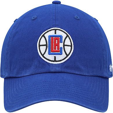 Men's '47 Royal LA Clippers Team Logo Clean Up Adjustable Hat