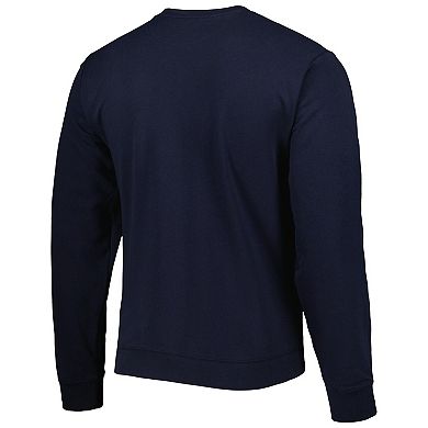 Men's League Collegiate Wear Navy West Virginia Mountaineers 1965 Arch Essential Fleece Pullover Sweatshirt