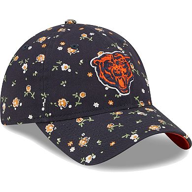 Women's New Era Navy Chicago Bears  Floral 9TWENTY Adjustable Hat