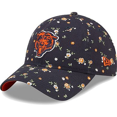 Women's New Era Navy Chicago Bears  Floral 9TWENTY Adjustable Hat