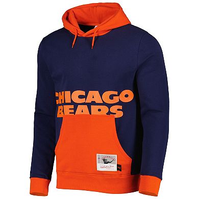 Men's Mitchell & Ness Navy Chicago Bears Big Face 5.0 Pullover Hoodie