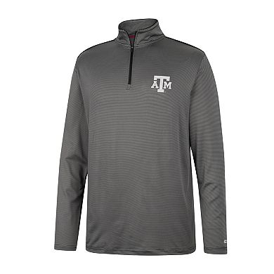 Men's Colosseum Charcoal Texas A&M Aggies Logo Quarter-Zip Windshirt