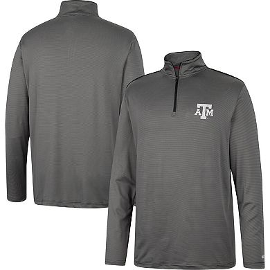 Men's Colosseum Charcoal Texas A&M Aggies Logo Quarter-Zip Windshirt