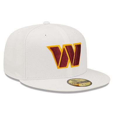 Men's New Era White Washington Commanders Omaha 59FIFTY Fitted Hat