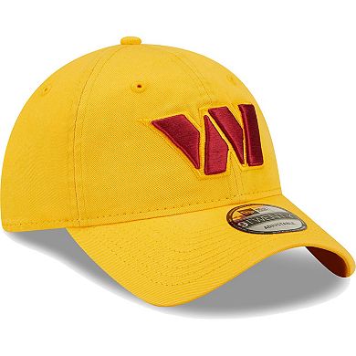 Men's New Era Gold Washington Commanders Icon Logo Core Classic 2.0 9TWENTY Adjustable Hat