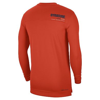 Men's Nike Orange Syracuse Orange 2022 Coach Performance Long Sleeve V-Neck T-Shirt