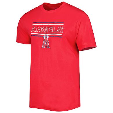 Men's Concepts Sport Red/Navy Los Angeles Angels Badge T-Shirt & Pants Sleep Set