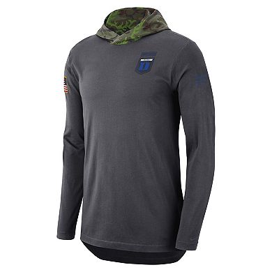 Men's Nike Anthracite Duke Blue Devils Military Long Sleeve Hoodie T-Shirt