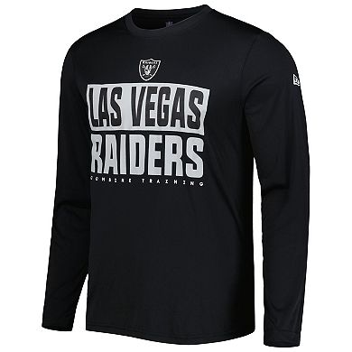 Men's New Era Black Las Vegas Raiders Combine Authentic Offsides Long Sleeve T-Shirt