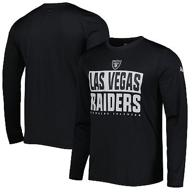 Men's New Era Black Las Vegas Raiders Combine Authentic Offsides Long Sleeve T-Shirt
