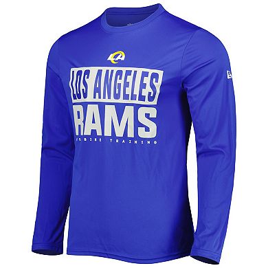 Men's New Era Royal Los Angeles Rams Combine Authentic Offsides Long Sleeve T-Shirt