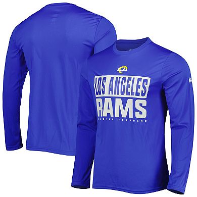 Men's New Era Royal Los Angeles Rams Combine Authentic Offsides Long Sleeve T-Shirt