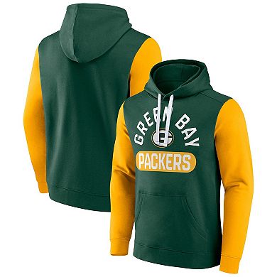 Men's Fanatics Branded Green Green Bay Packers Extra Point Pullover Hoodie
