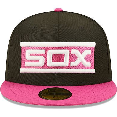 Men's New Era Black/Pink Chicago White Sox Comiskey Park 75th Anniversary  Passion 59FIFTY Fitted Hat