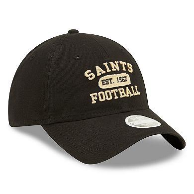 Women's New Era Black New Orleans Saints Formed 9TWENTY Adjustable Hat