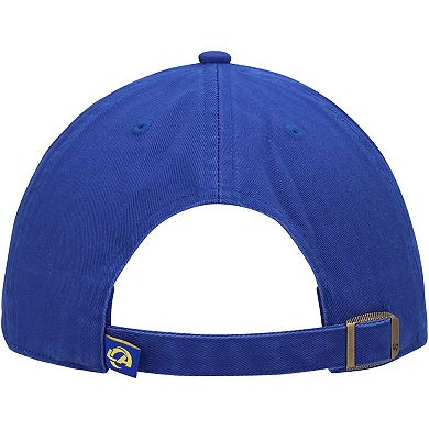 Men's '47 Royal Los Angeles Rams Clean Up Team Script Adjustable Hat