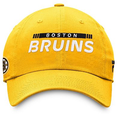 Men's Fanatics Branded Gold Boston Bruins Authentic Pro Rink Adjustable Hat
