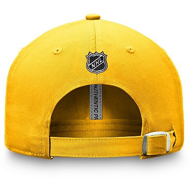 Men's Fanatics Branded Gold Boston Bruins Authentic Pro Rink Adjustable Hat