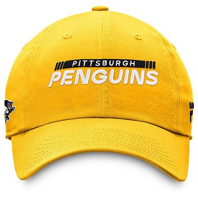 Men's Fanatics Branded Gold Pittsburgh Penguins Authentic Pro Rink Adjustable Hat