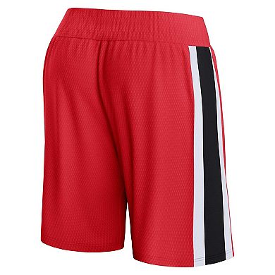 Men's Fanatics Branded Red Atlanta Hawks Referee Iconic Mesh Shorts