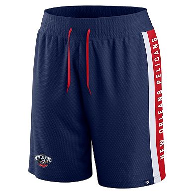 Men's Fanatics Branded Navy New Orleans Pelicans Referee Iconic Mesh Shorts