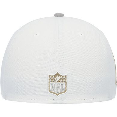 Men's New Era White/Gray Tampa Bay Buccaneers 40th Season Gold Undervisor 59FIFTY Fitted Hat