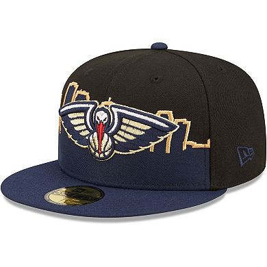 Men's New Era Navy/Black New Orleans Pelicans 2022 Tip-Off 59FIFTY Fitted Hat