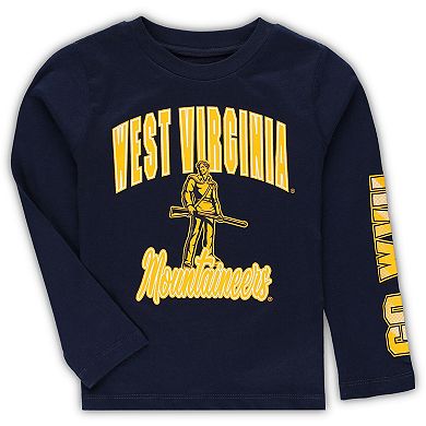 Preschool Navy/Gold West Virginia Mountaineers Game Day T-Shirt Combo Pack