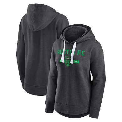 Women's Fanatics Branded Heather Charcoal Austin FC Lineup Pullover Hoodie