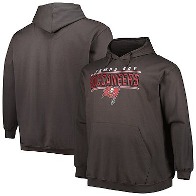 Men's Charcoal Tampa Bay Buccaneers Big & Tall Logo Pullover Hoodie