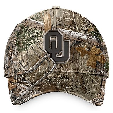 Men's Top of the World Realtree Camo Oklahoma Sooners Crusade Adventure Flex Hat
