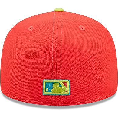 Men's New Era Red/Neon Green Chicago White Sox   Lava Highlighter Combo 59FIFTY Fitted Hat