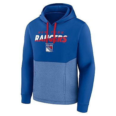 Men's Fanatics Blue New York Rangers Slash Attack Pullover Hoodie