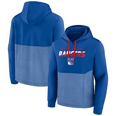 Men's Fanatics Blue New York Rangers Slash Attack Pullover Hoodie