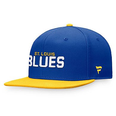 Men's Fanatics Branded Blue/Gold St. Louis Blues Iconic Color Blocked Snapback Hat