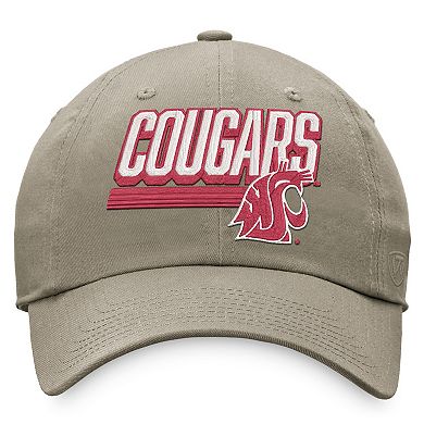 Men's Top of the World Khaki Washington State Cougars Slice Adjustable Hat