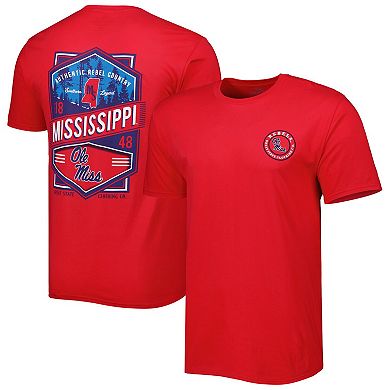 Men's Red Ole Miss Rebels Double Diamond Crest T-Shirt
